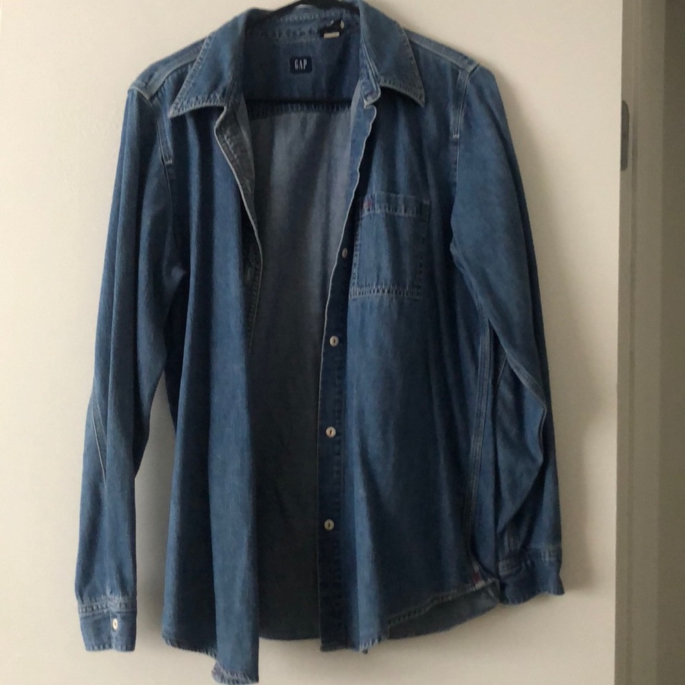 Denim button up